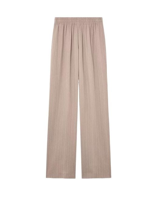 Golden Goose Deluxe Brand Natural Pinstripe Elasticated Waist Pants