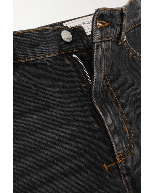 McQueen Black Flared Denim Jeans