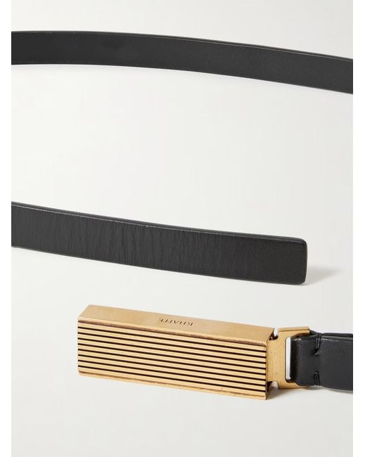 Khaite White Logo Detailed Belt