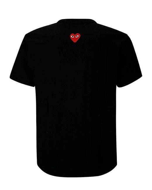 COMME DES GARÇONS PLAY Black Comme Des Garçons Play Logo Patch Crewneck T-Shirt