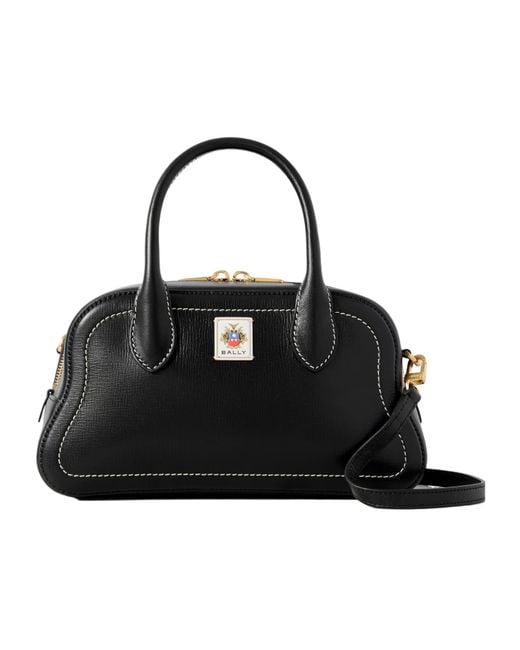 Bally Black Logo-Patch Tote Bag