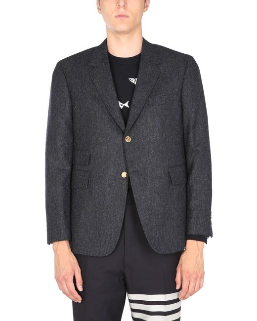Thom Browne Blue Single-Breasted Blazer Jacket for men