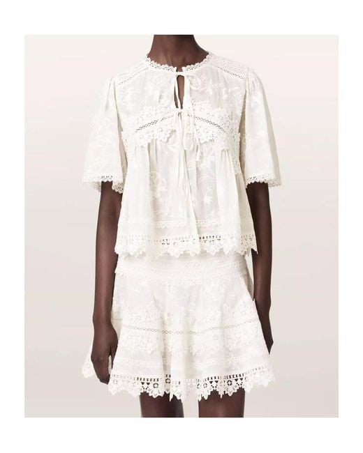 AllSaints White Short-Sleeved Shirt