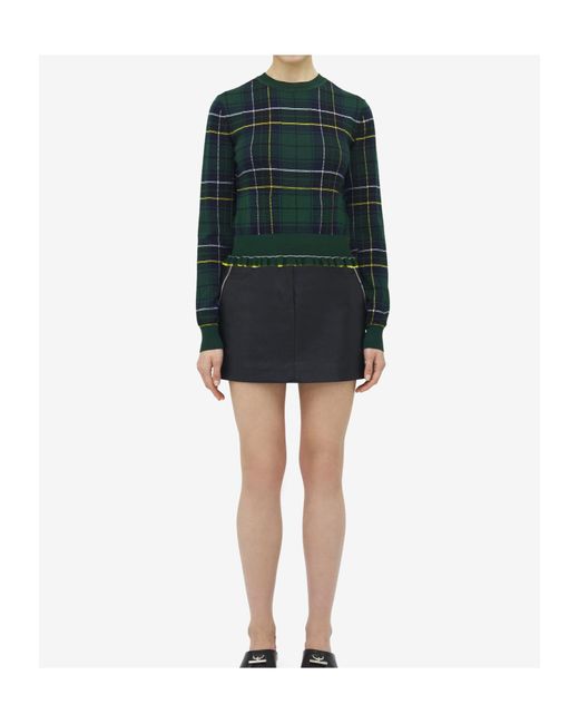 Alexander McQueen Green Wool Tartan Sweater