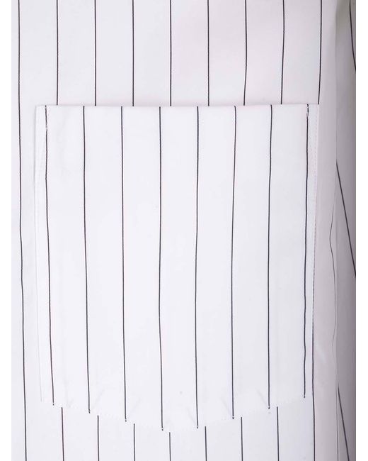 Comme des Garçons White Long-Sleeved Shirt for men