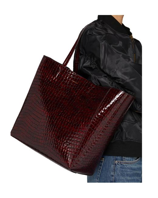 Anine Bing Red Magnetic Buckle Shoulder Bag