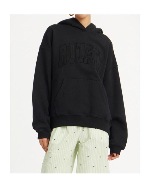 ROTATE BIRGER CHRISTENSEN Black Sunday Washed Heavy Hoodie
