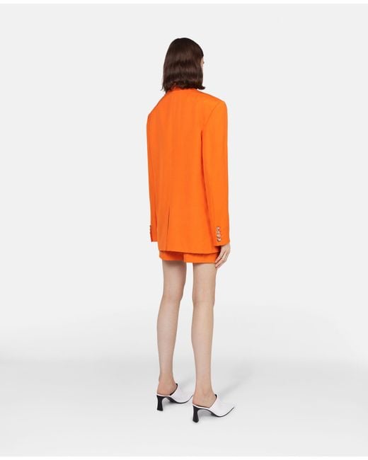 Stella McCartney Orange Single-Breasted Tailored Blazer