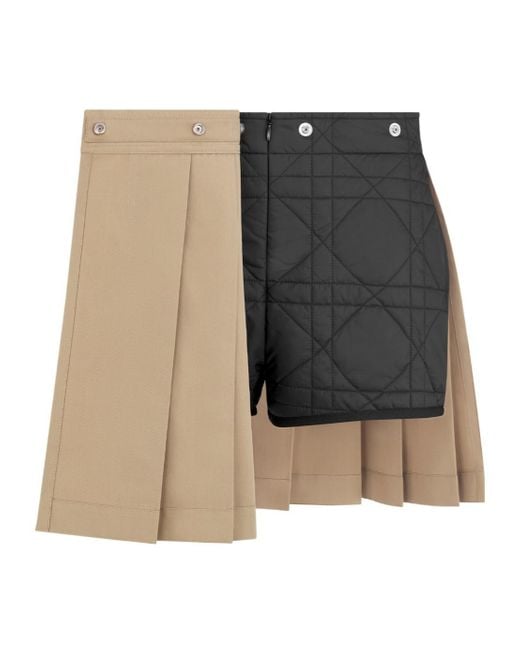 Dior Natural Christian Pleated Wrap Mini Skirt