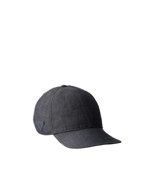 Prada Blue Denim Baseball Cap