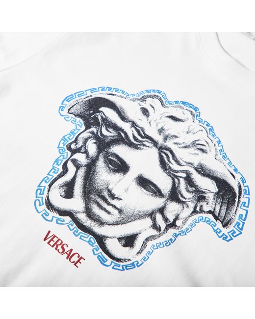 Versace White Printed Logo T-Shirt for men