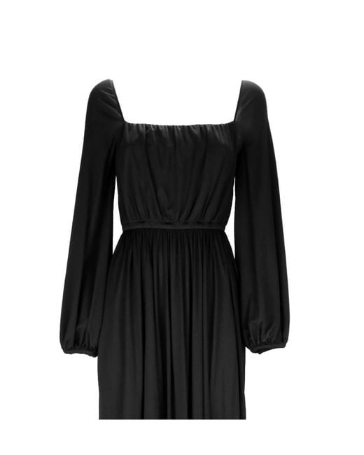 Dior Black Square Collar Design Dress