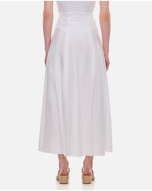 Gabriela Hearst White Belt Ring Half Skirt