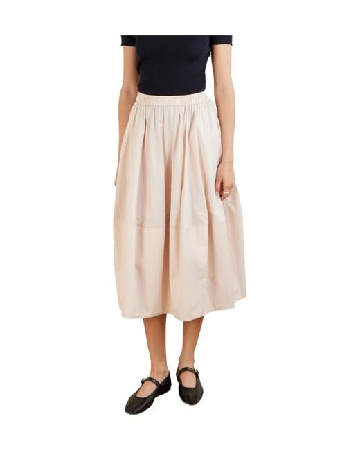 Co. Natural Bubble Paneled Midi Skirt