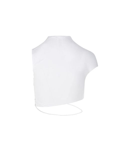 Amazuìn White Asymmetrical Top