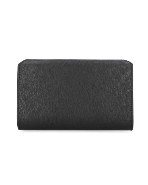 Valextra Black Nolo Chain-Linked Clutch Bag