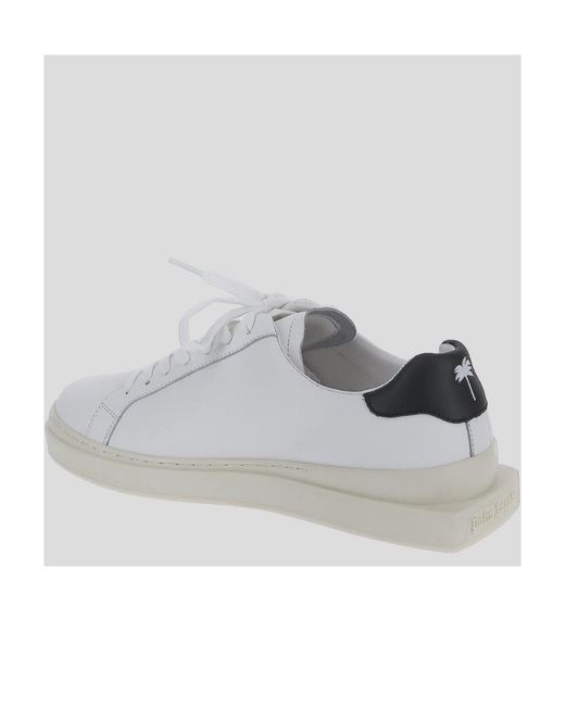 Palm Angels Gray Palm Two Logo Printed Sneakers for men