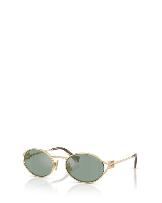 Miu Miu Green Eyewear Oval-Frame Sunglasses