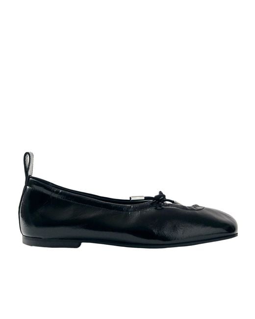 Alohas Black Rosalind Onix Leather Ballet Flats