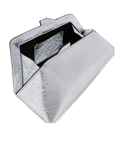 The Attico Gray The 8.30 Pm Oversized Clutch Bag