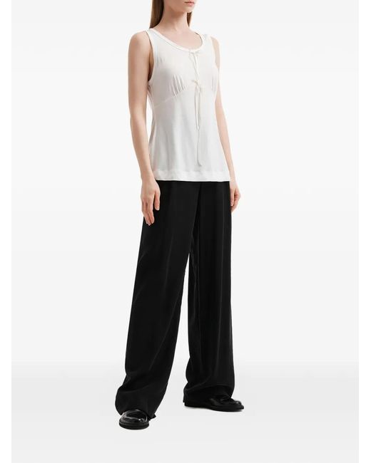 Simone Rocha White Tie-Detail Tank Top
