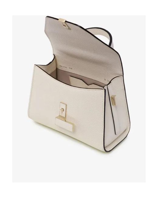 Valextra Natural Iside Foldover Micro Crossbody Bag