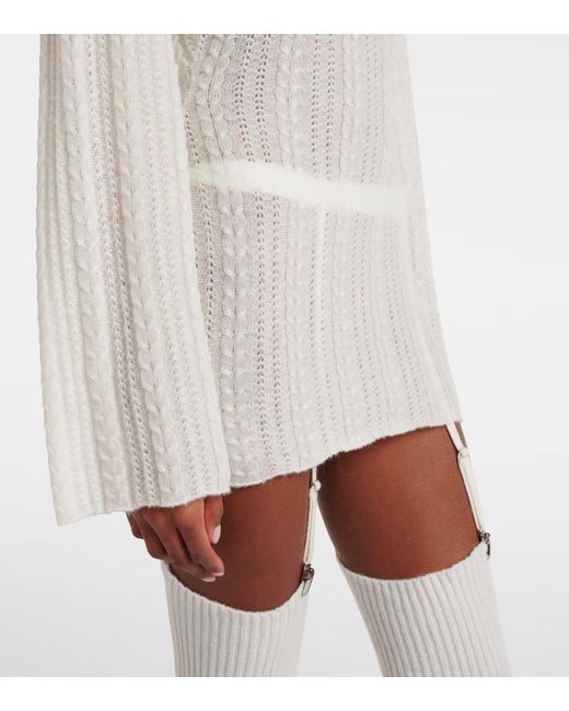 AYA MUSE White Long Sleeve Dress With Socks