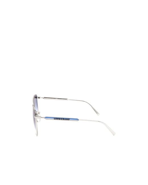 Longchamp Blue Pilot Frame Sunglasses
