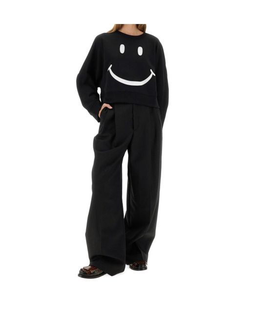 Moschino Black Belt Loop Casual Pants