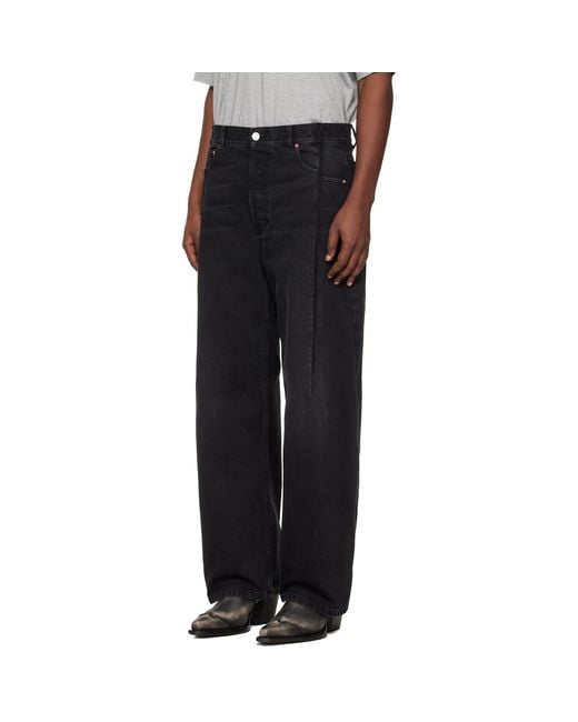 Vetements Black Non-Stretch Jeans for men