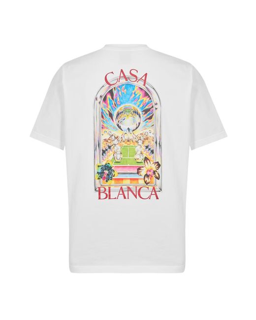 Casablanca White Printed T-Shirt for men
