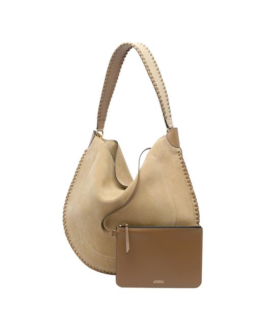 Isabel Marant Natural Oskan Hobo Shoulder Bag