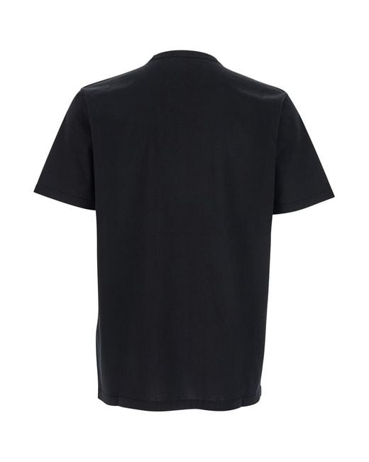 C P Company Black Gasato Short Sleeved Logo Jersey T-Shirt for men