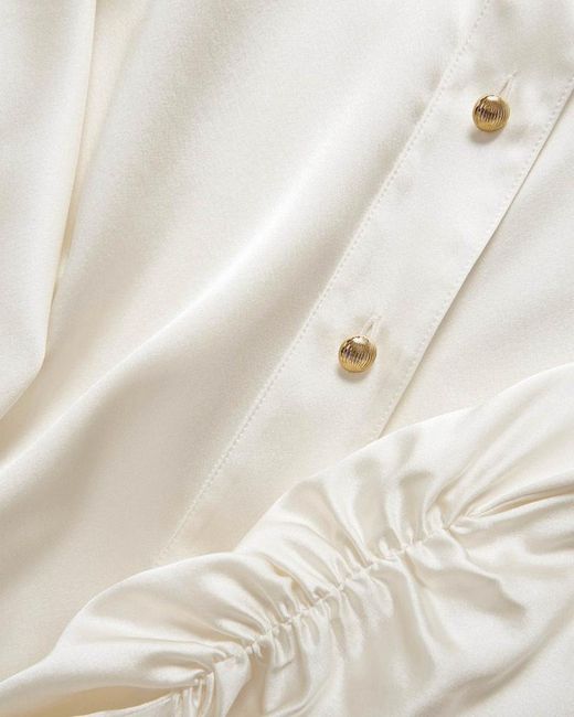 Veronica Beard White Shiona Buttoned Top