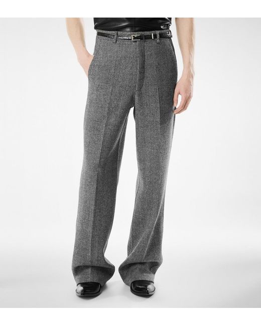 Tom Ford Gray Herringbone Casual Pants for men