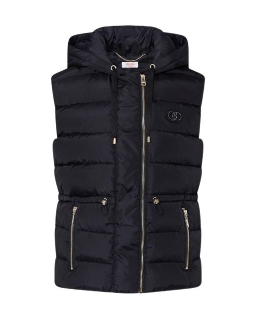 Liu Jo Blue Short Padded Nylon Jacket