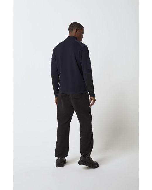 Canada Goose Blue Stormont Logo Patch Knitted Jumper for men