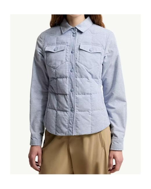 Moncler Blue Grenoble Corduroy Quilted Jacket