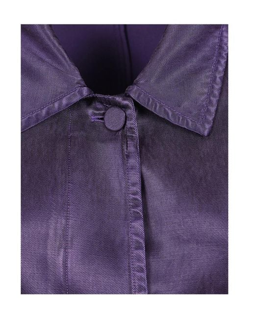 Dries Van Noten Purple Raltonas Long Coat