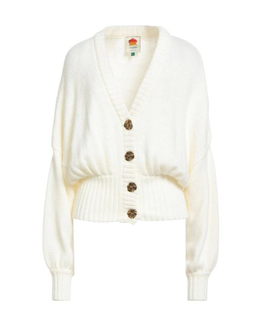Farm Rio White Solid Color Lightweight Knit Sweater