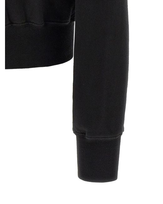 Rick Owens Black Mountain Asymmetric Zip Hoodie for men