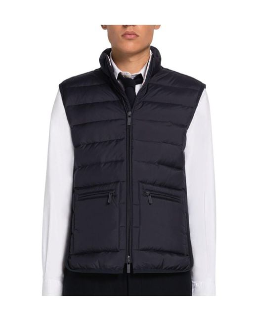 Thom Browne Blue Zipped Down Gilet for men