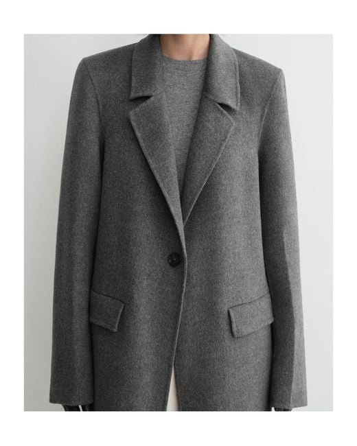 Totême Gray Totême Classic Double-Breasted Coat