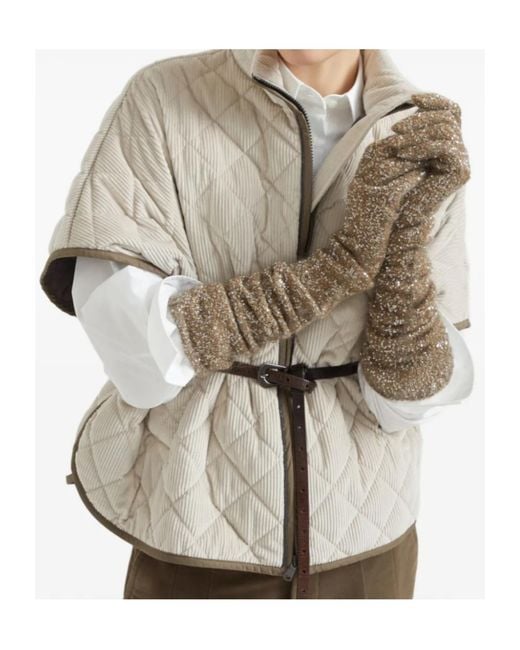 Brunello Cucinelli White Quilted Jacket