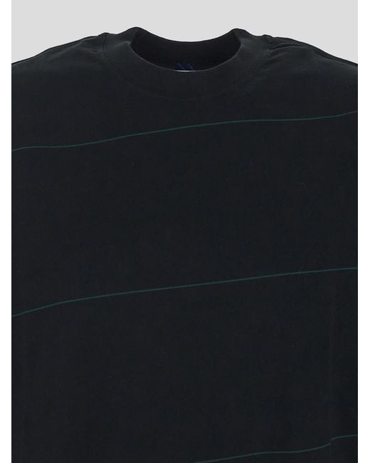 Burberry Black Ekd Pattern Crewneck T-Shirt for men