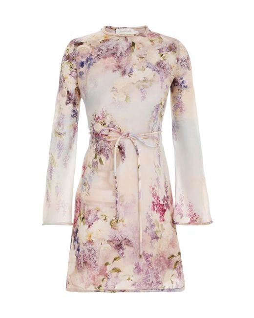 Zimmermann Pink Long-Sleeved Dress