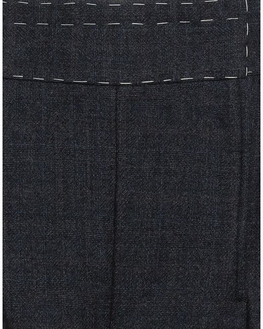 Maison Margiela Blue Solid Flannel Pants