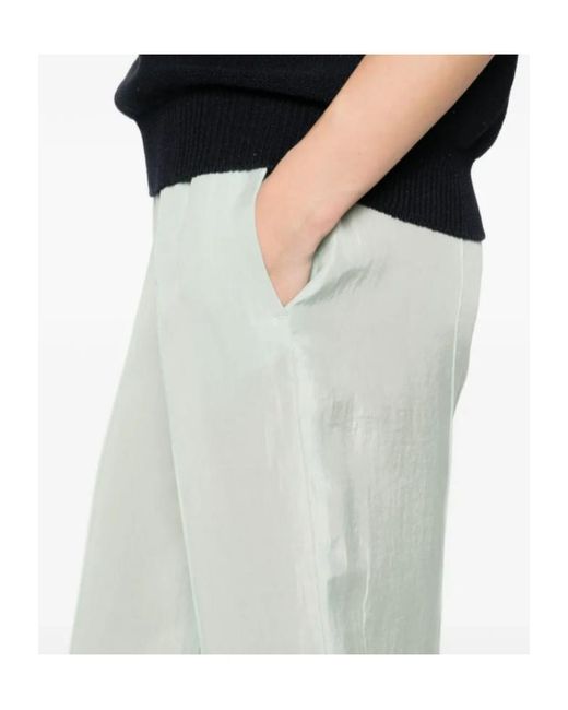 Fabiana Filippi Green Elastic-Waist Straight Pants