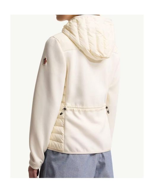 Moncler Natural Grenoble Quilted Hooded Jacket