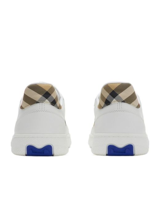 Burberry White Terrace Lace-Up Sneakers for men
